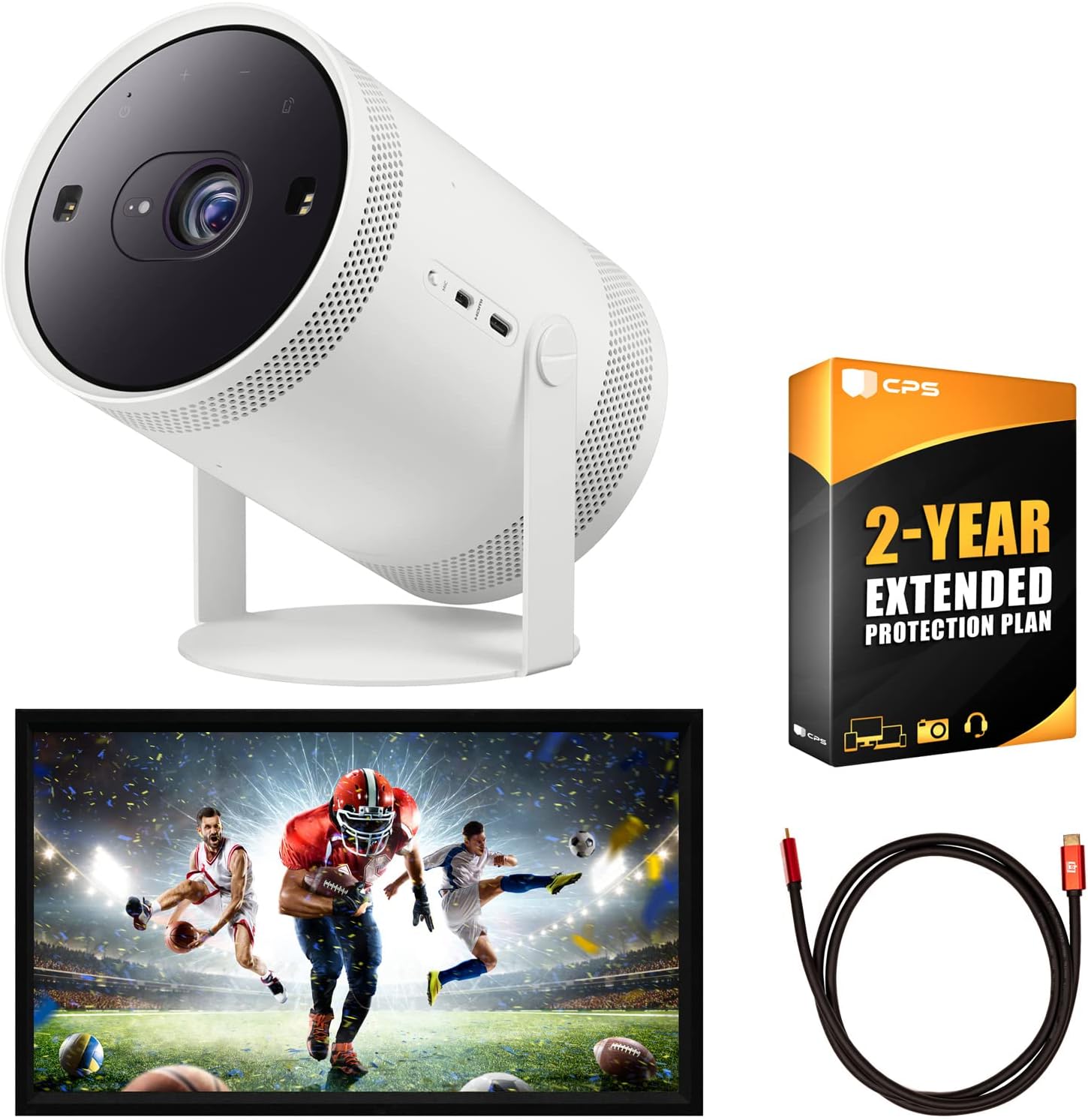 Samsung The Freestyle Projector with 120in Screen and HDMI Cable