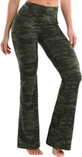 High Waist Bootcut Yoga Pants - Tummy Control Tall Flare