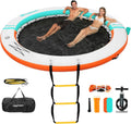 FBSPORT Inflatable Dock Floating Platform - 8ft Round Water Hammock