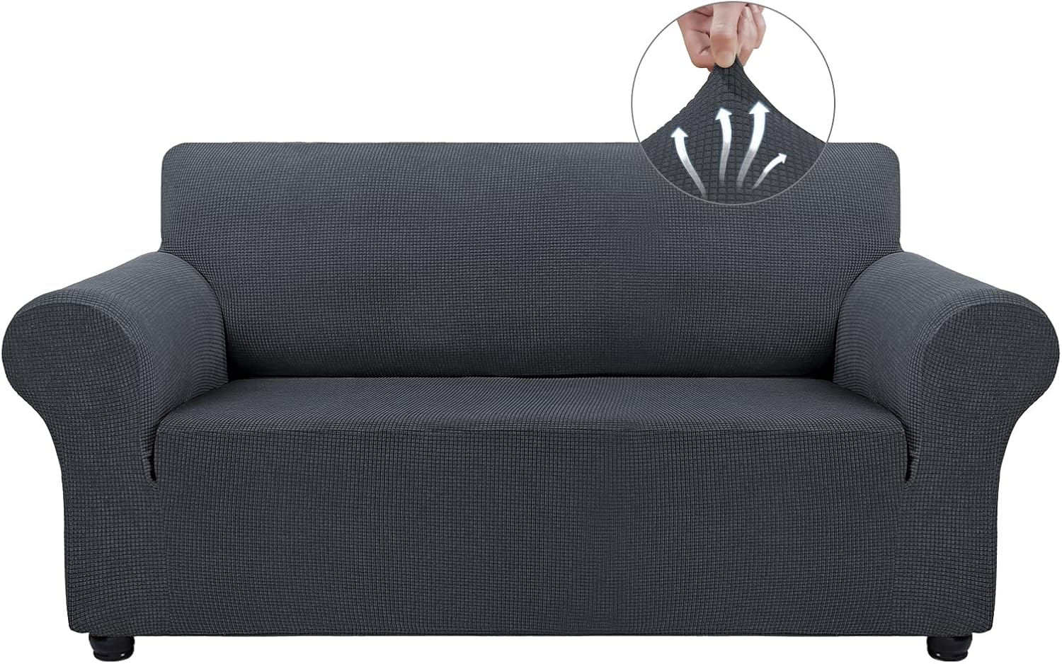 Asnomy Sofa Covers for 2 Cushion Couch Stretch Slipcovers
