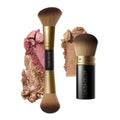 Face It All 2pc Makeup Brush Set - Retractable Kabuki + Dual-Ended