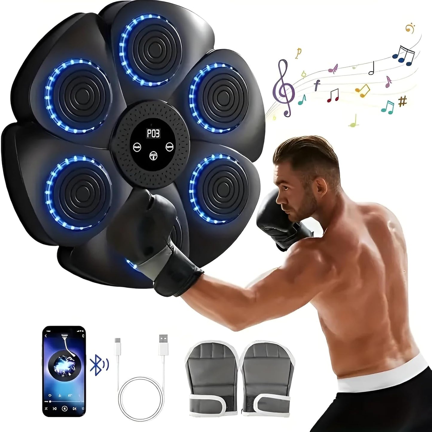 Bluetooth Electronic Boxing Machine - Ultimate Fitness Fun!