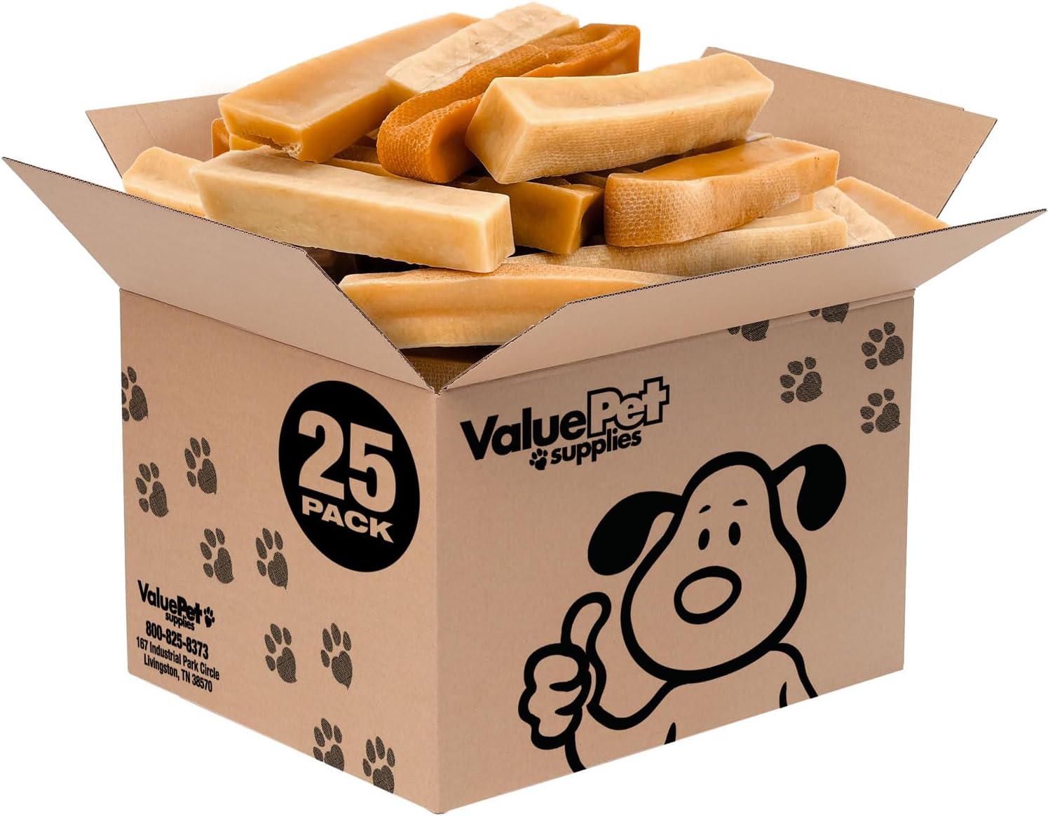 Himalayan Yak Cheese Dog Chews for Aggressive Chewers, 25 ct