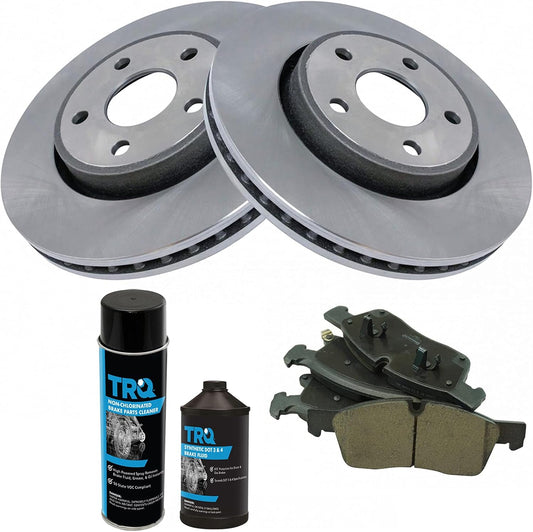 TRQ Front Brake Pad & Rotor Kit for Dodge Durango & Jeep