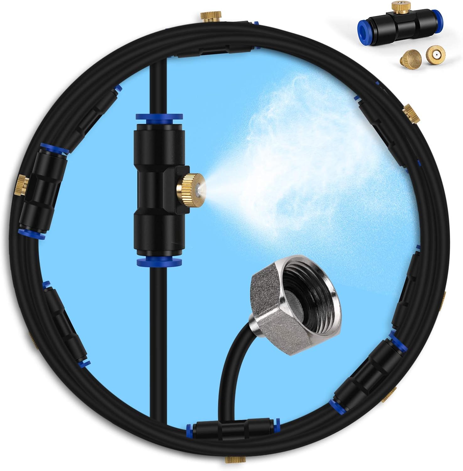Outdoor Misting Cooling System for Patio and Garden Use