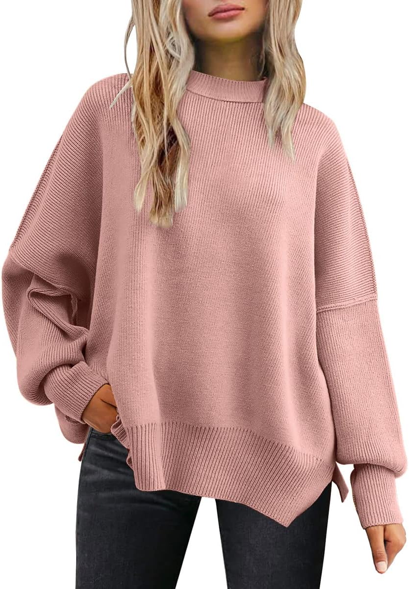 LILLUSORY Women's Oversized Batwing Sweaters for Fall Fashion