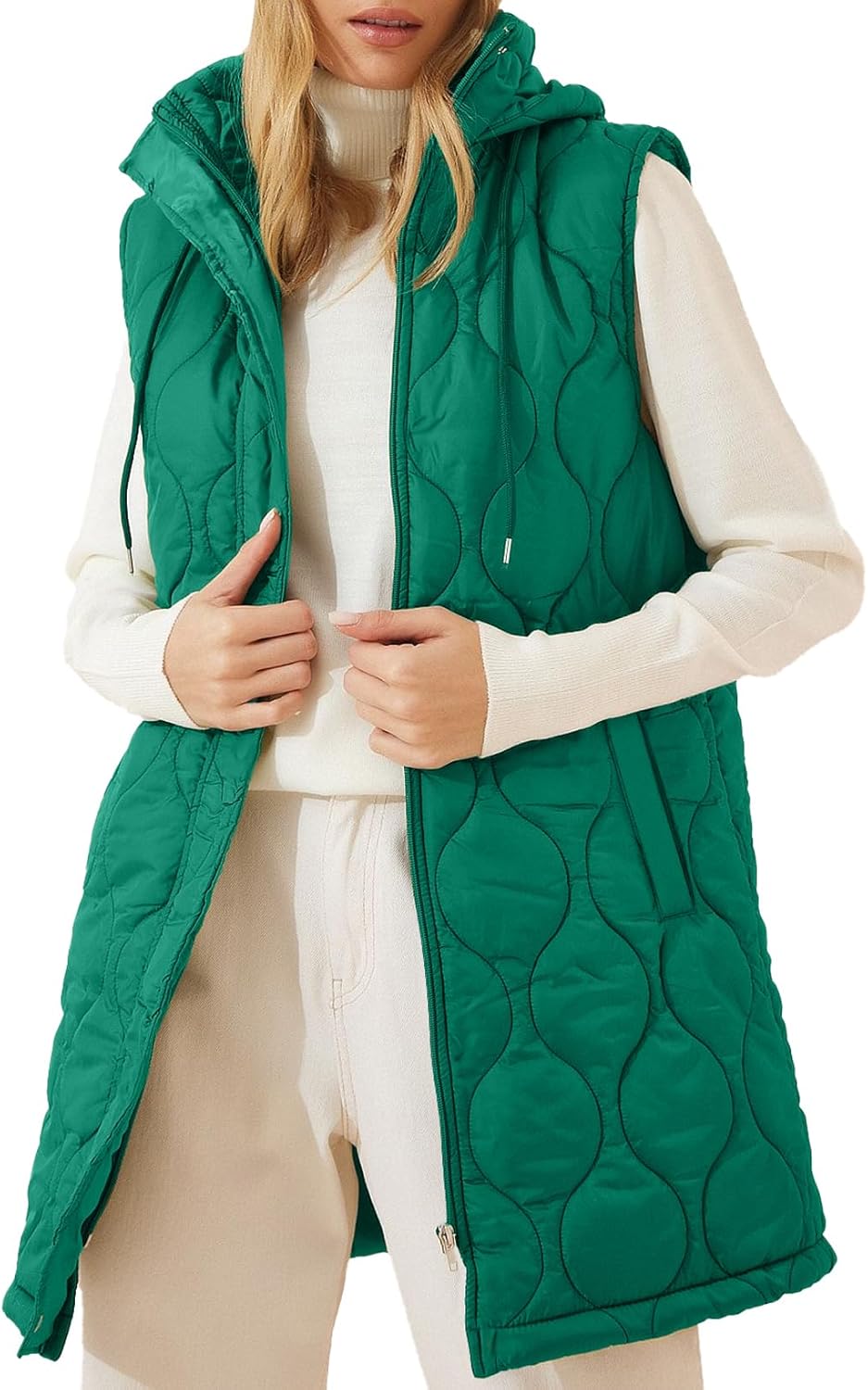 Lightweight Quilted Sleeveless Puffer Vest for Women in Winter