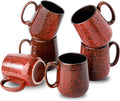 Hasense Coffee Mugs Set of 6, 15 Ounce Ceramic Red Mugs - Everyday Use