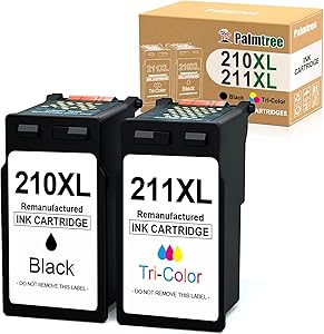 Palmtree Remanufactured Canon 210XL 211XL Ink Cartridge Combo
