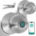 Smart Door Knob Silvery - Fingerprint Door Locks with App Control