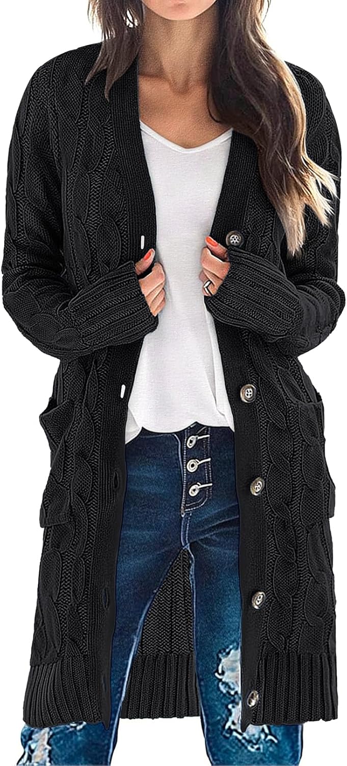 MEROKEETY Women's Long Sleeve Cardigan Sweater for Fall 2025