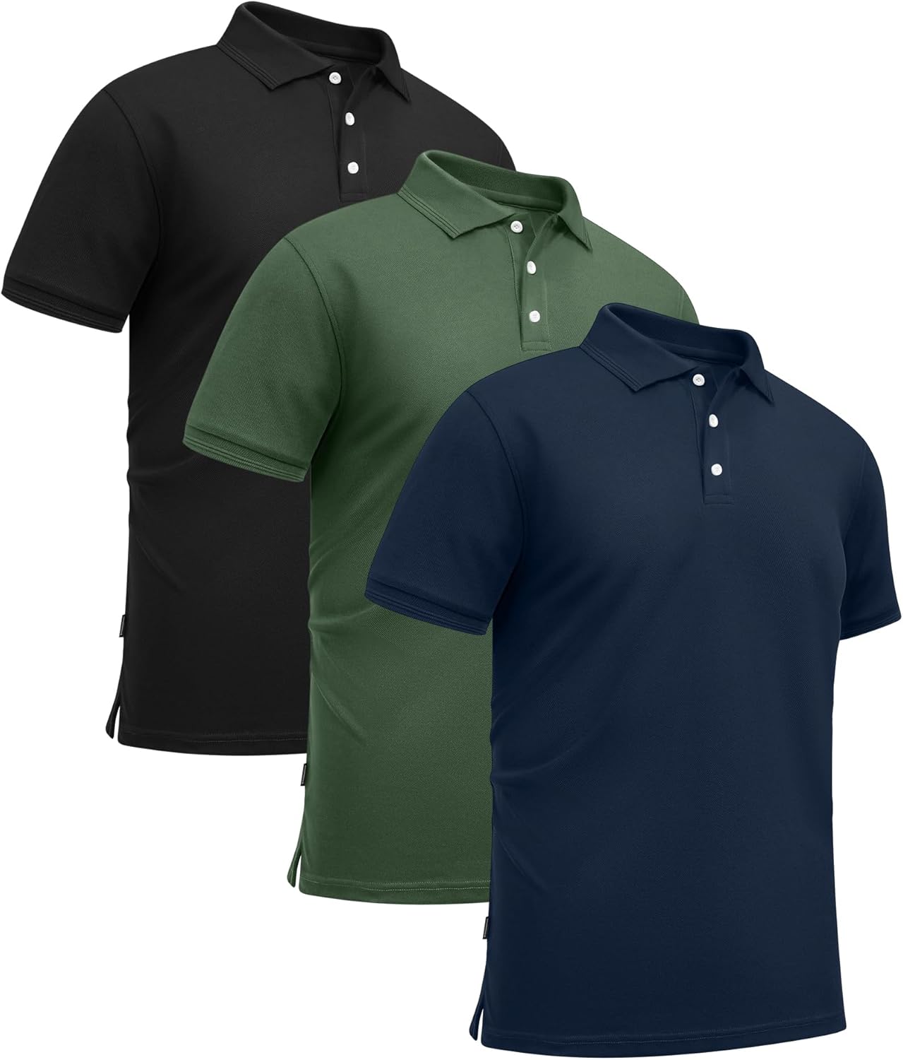 GEEK LIGHTING Moisture Wicking Performance Golf Polo Shirts