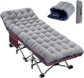 Slsy Folding Camping Cot for Adults with Pad - Portable Padded Camp as