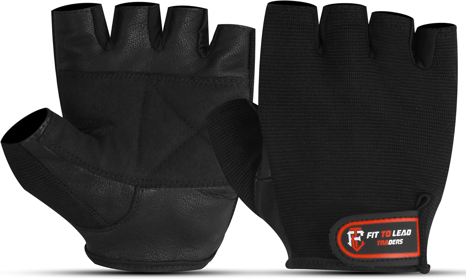 Non-Slip Leather Palm Gym Gloves - Lift Strong!