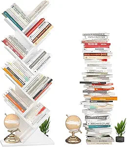 Rustic Brown 9-Tier Tree Bookshelf for Stylish Home Storage