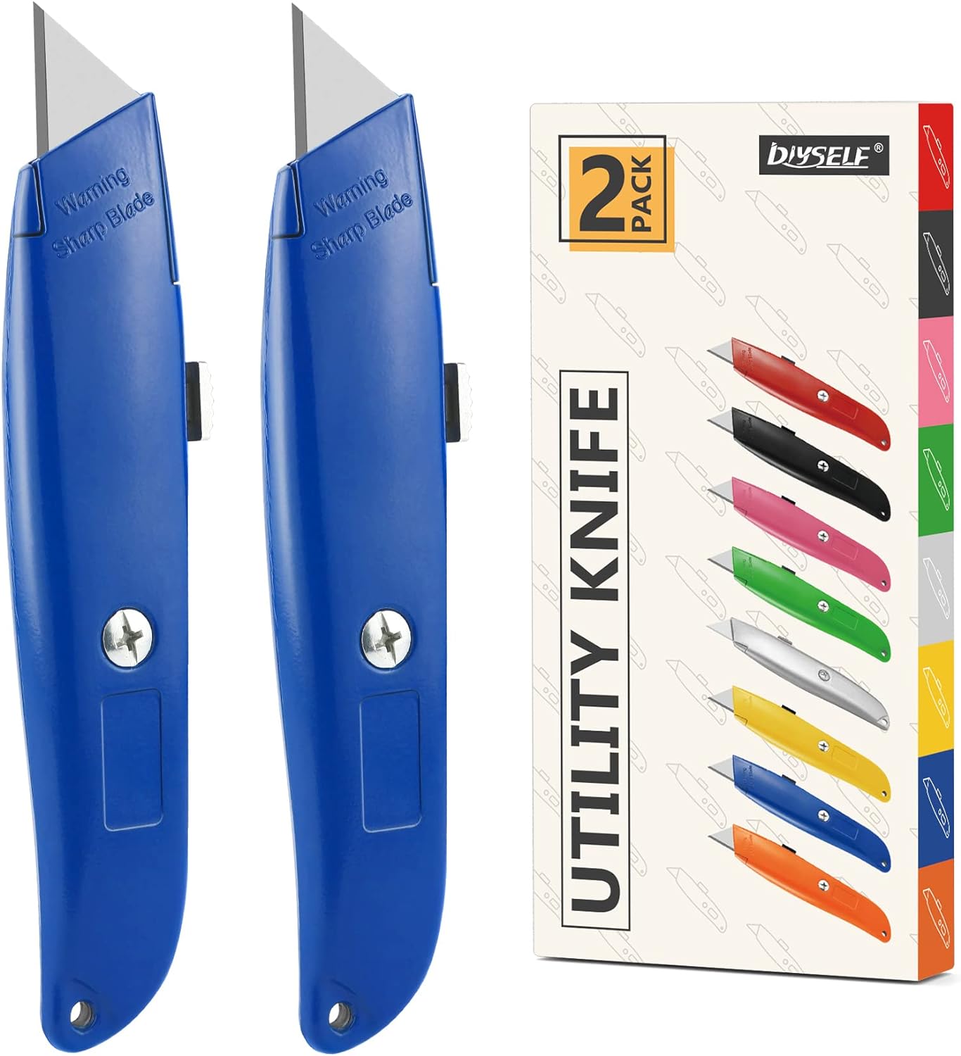 DIYSELF 30 Pack Heavy Duty Utility Knife for Home and Office