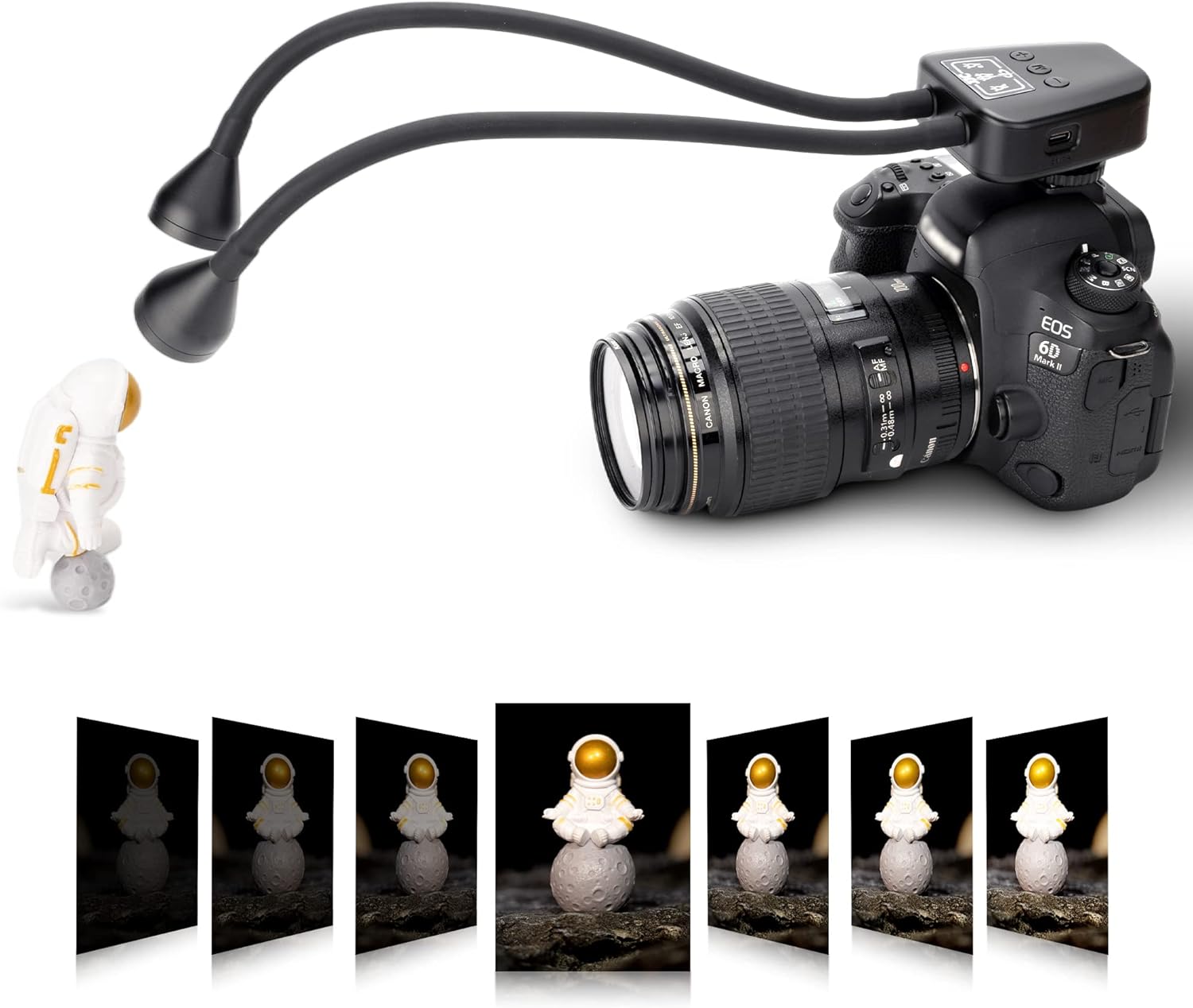 JJC 10-Level Brightness LED Macro Arm Light for Photography