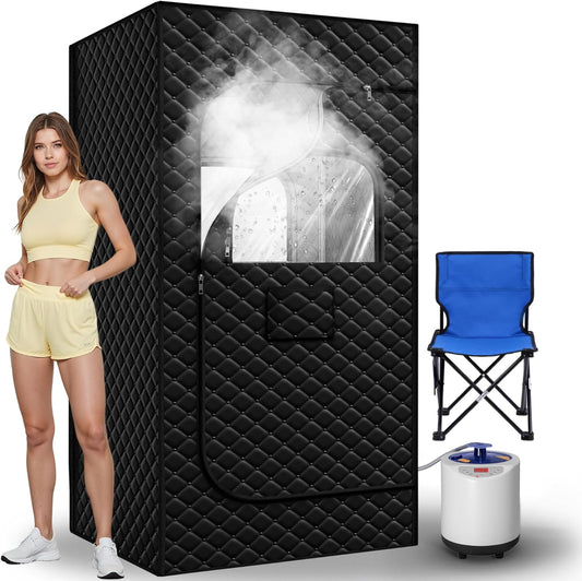 Manastin Portable Sauna: 15 Levels, Remote Control, Foldable Chair