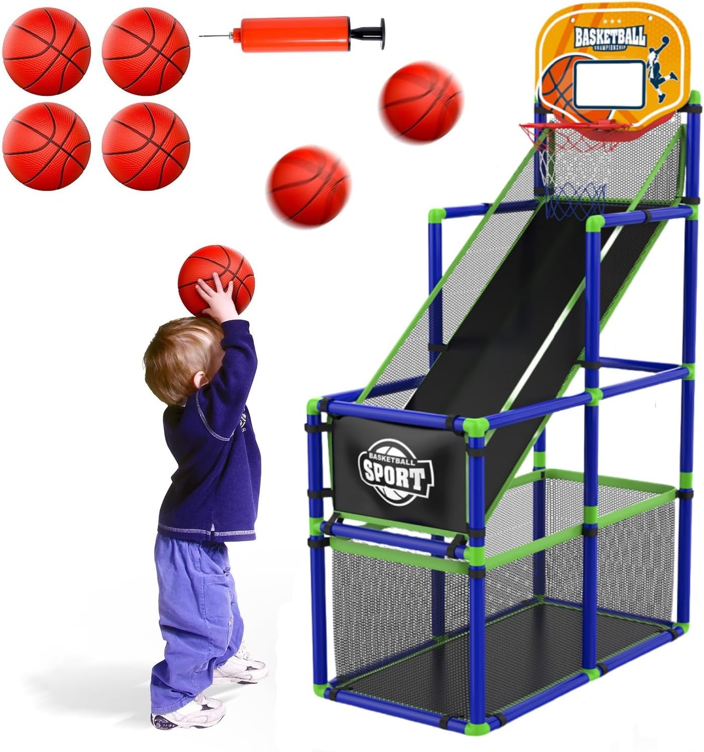 Adjustable Indoor Basketball Hoop for Kids