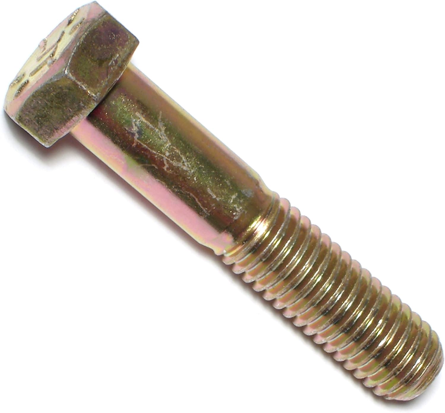 Grade 8 Coarse Hex Cap Screws 1/2-13 x 2-1/2 Yellow Zinc