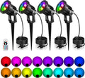 RGB Lawn Flood Light Stake 8W Outdoor LED Spotlight - Color Control
