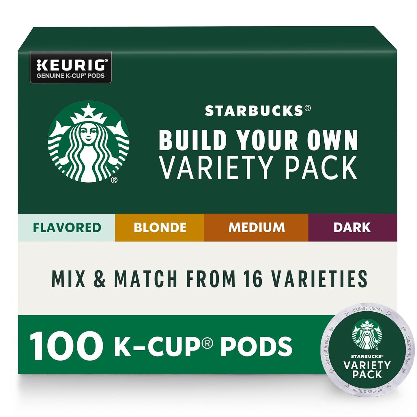 Starbucks Coffee K-Cup Pods Custom Build Your Own Variety Pack