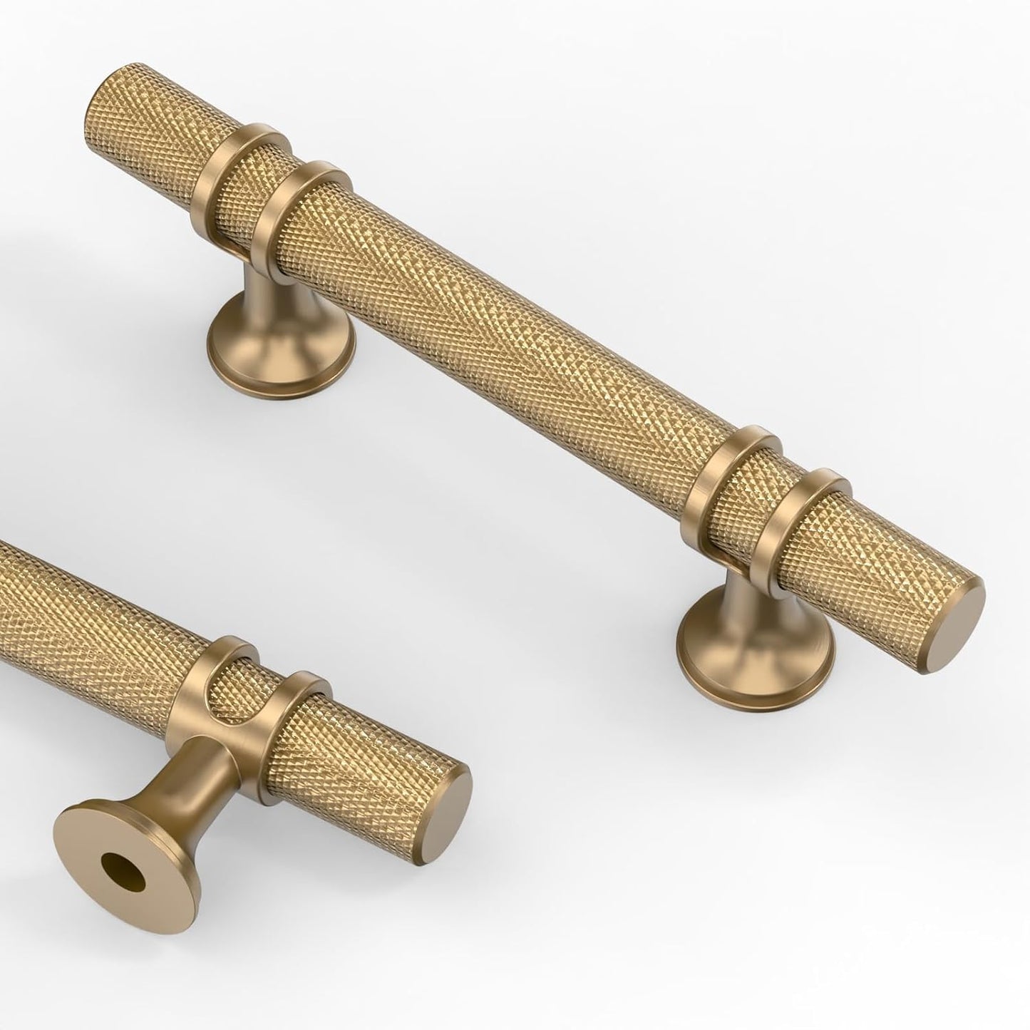 Asidrama 10 Pack 3 Inch Knurled Champagne Bronze Cabinet Pulls