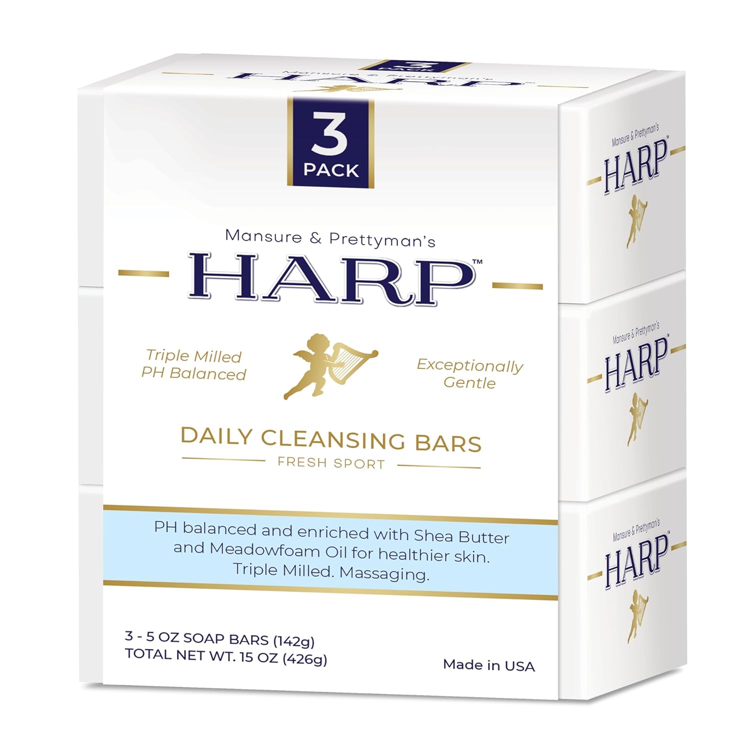 HARP pH-Balanced Body Wash Bar for Sensitive Skin Care