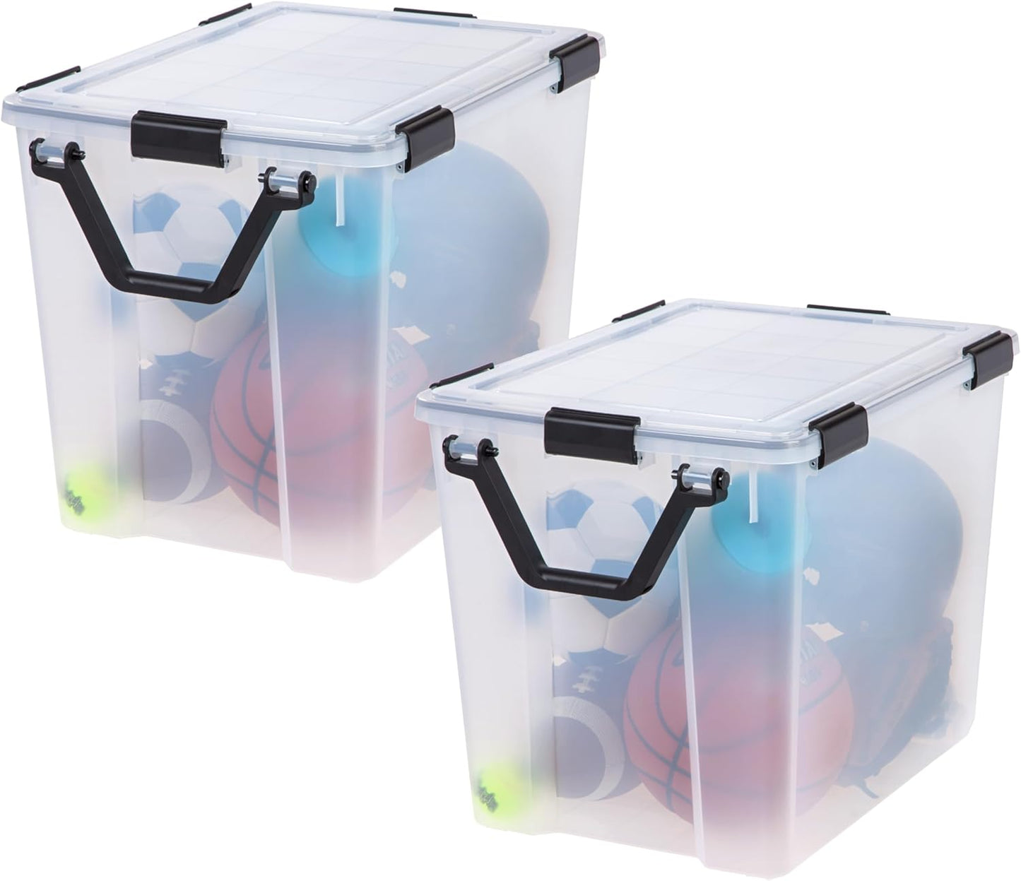 IRIS USA WeatherPro 103 Qt Storage Bins for Safe Organization