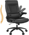 500LBS Ergonomic Big & Tall Office Chair - Lumbar Support, Flip-up Armrests