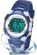 Juboos Kids Digital Watch for Boys Girls 5-18 - 7 Color LED Night