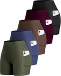 Women's High Waisted Biker Spandex Shorts - Tummy Control with Pockets