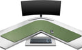 Mydours L-Shape Desk Mat 46in x 46in x 16in - Extra Large PU Leather