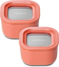 Caraway 2pc Glass Food Storage Set - Compact Stackable Mini