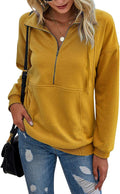 PRETTYGARDEN Women's Half Zip Pullover Sweatshirt - Comfy Everyday Fit