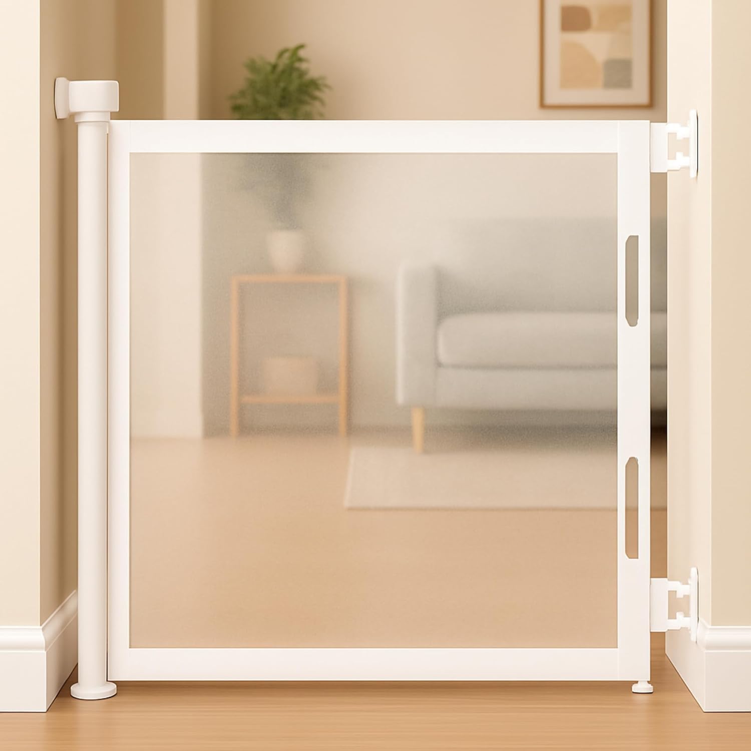 Retractable Baby Gate 35in Tall, 55in Wide for Safety