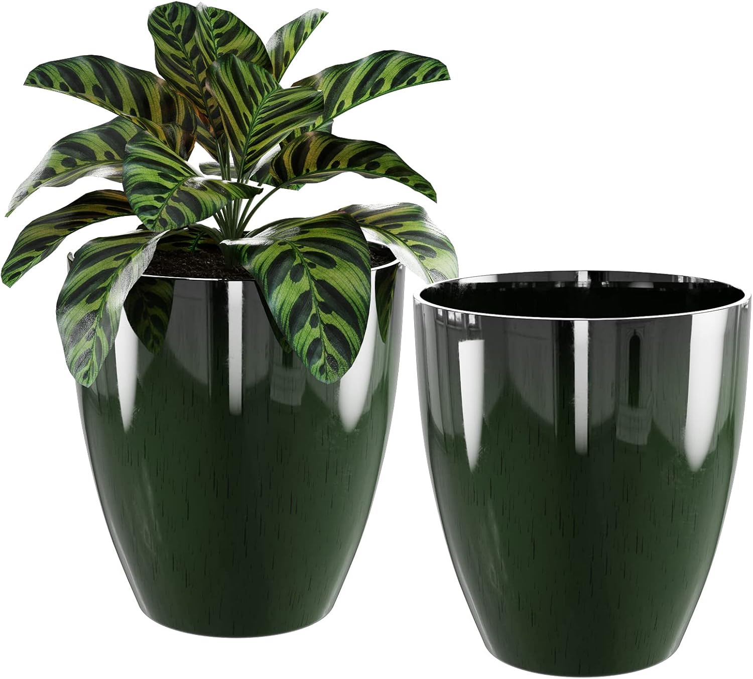 QCQHDU 10 Inch Plant Pots with Drainage Hole for Indoor Use