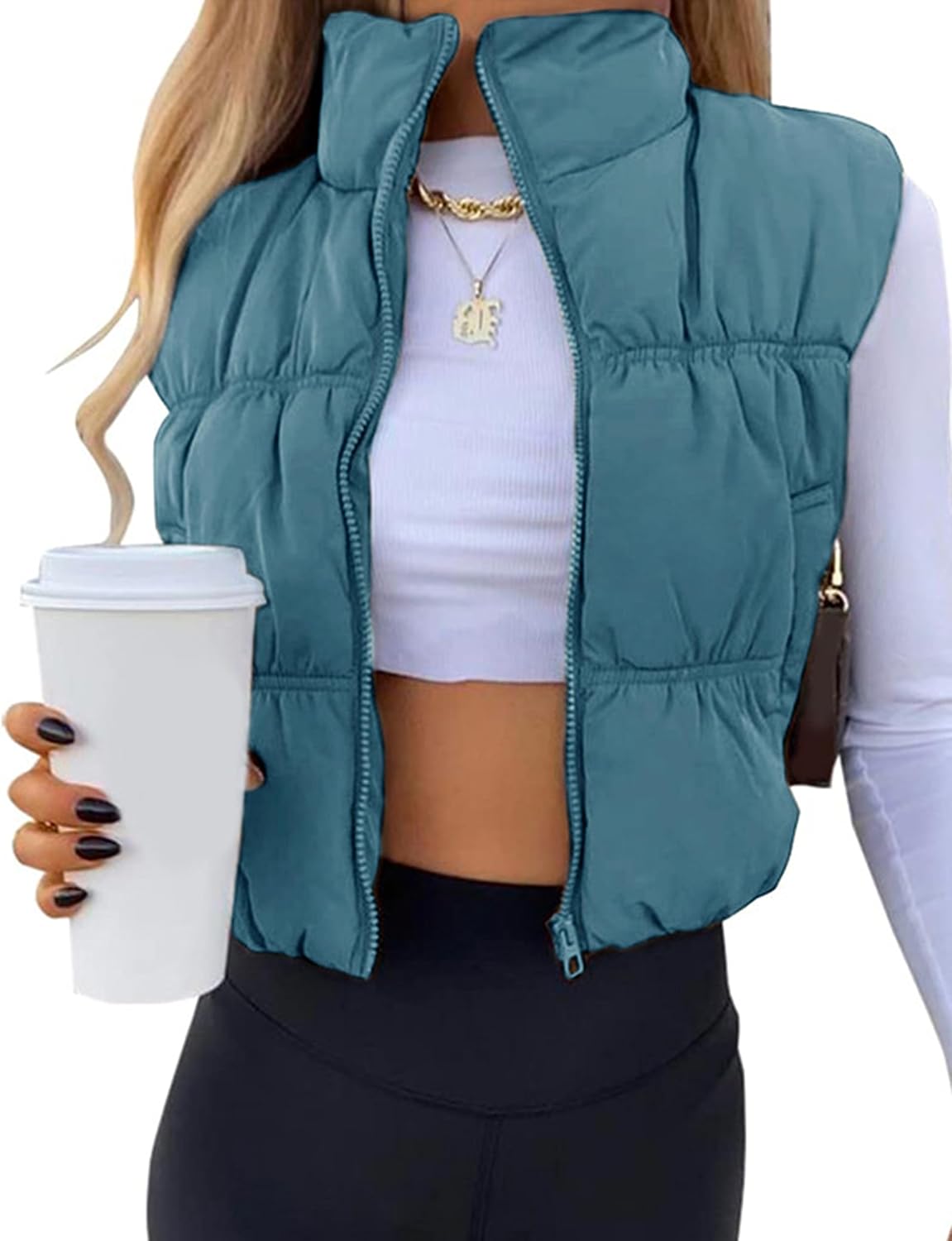 Stylish Cropped Puffer Vest for Women - Lightweight and Versatile
