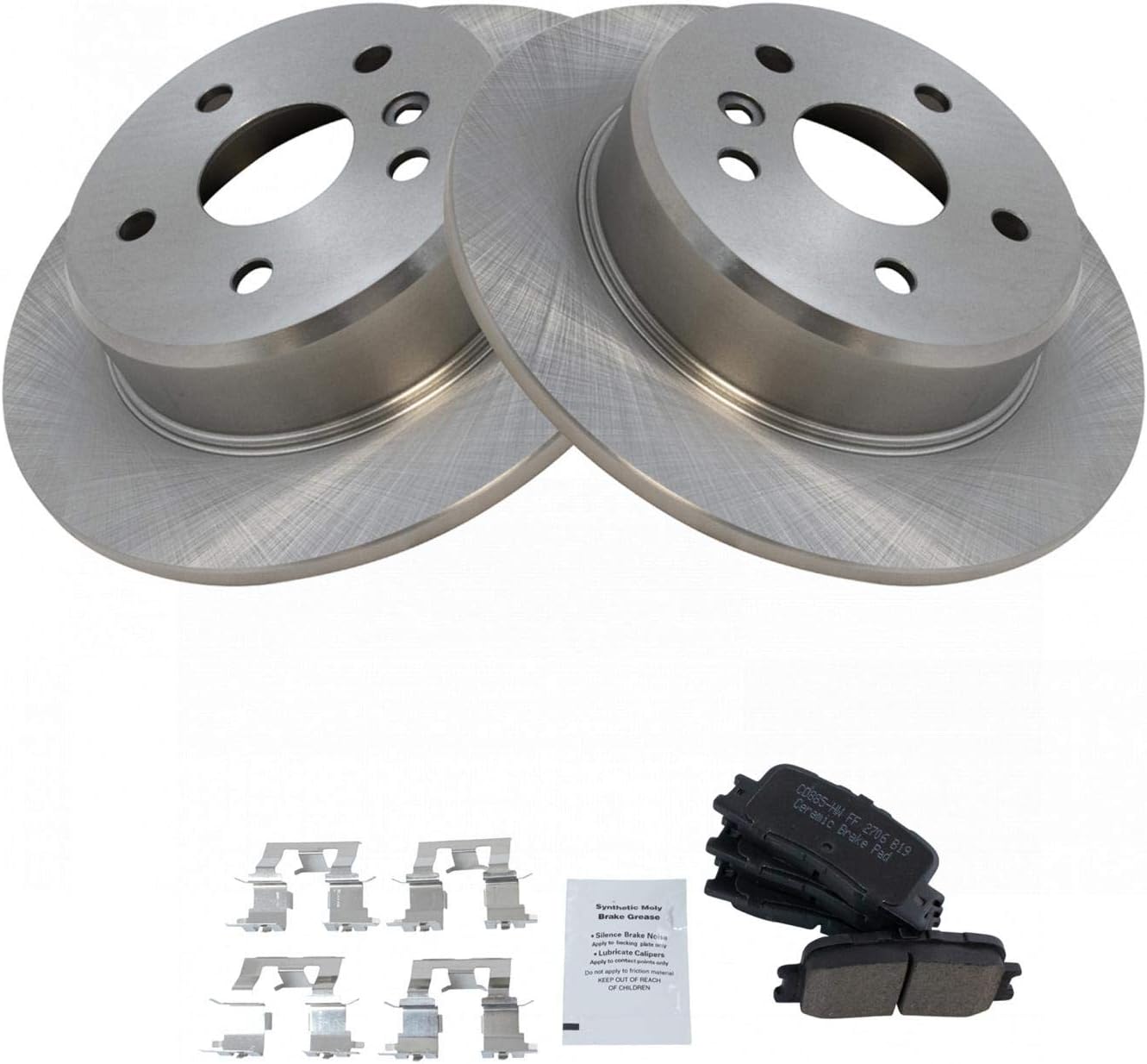 TRQ Rear Brake Pad & Rotor Kit for 2001-2003 Toyota Highlander