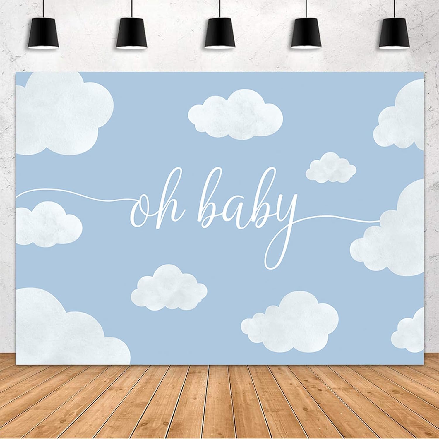10x7ft Oh Baby Shower Backdrop for Birthday Party Decorations