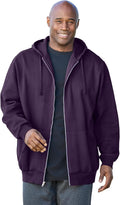 KingSize Men's Big & Tall Fleece Zip-front Hoodie Jacket - Warm is