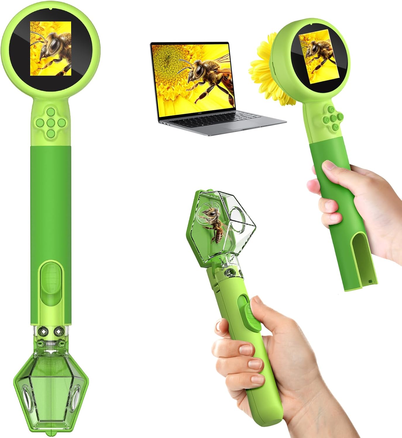 Microscope for Kids with Bug Catcher - 1080P HD Learning Kit