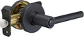 Contemporary Madison Door Lever Privacy - Matte Black 6-Pack