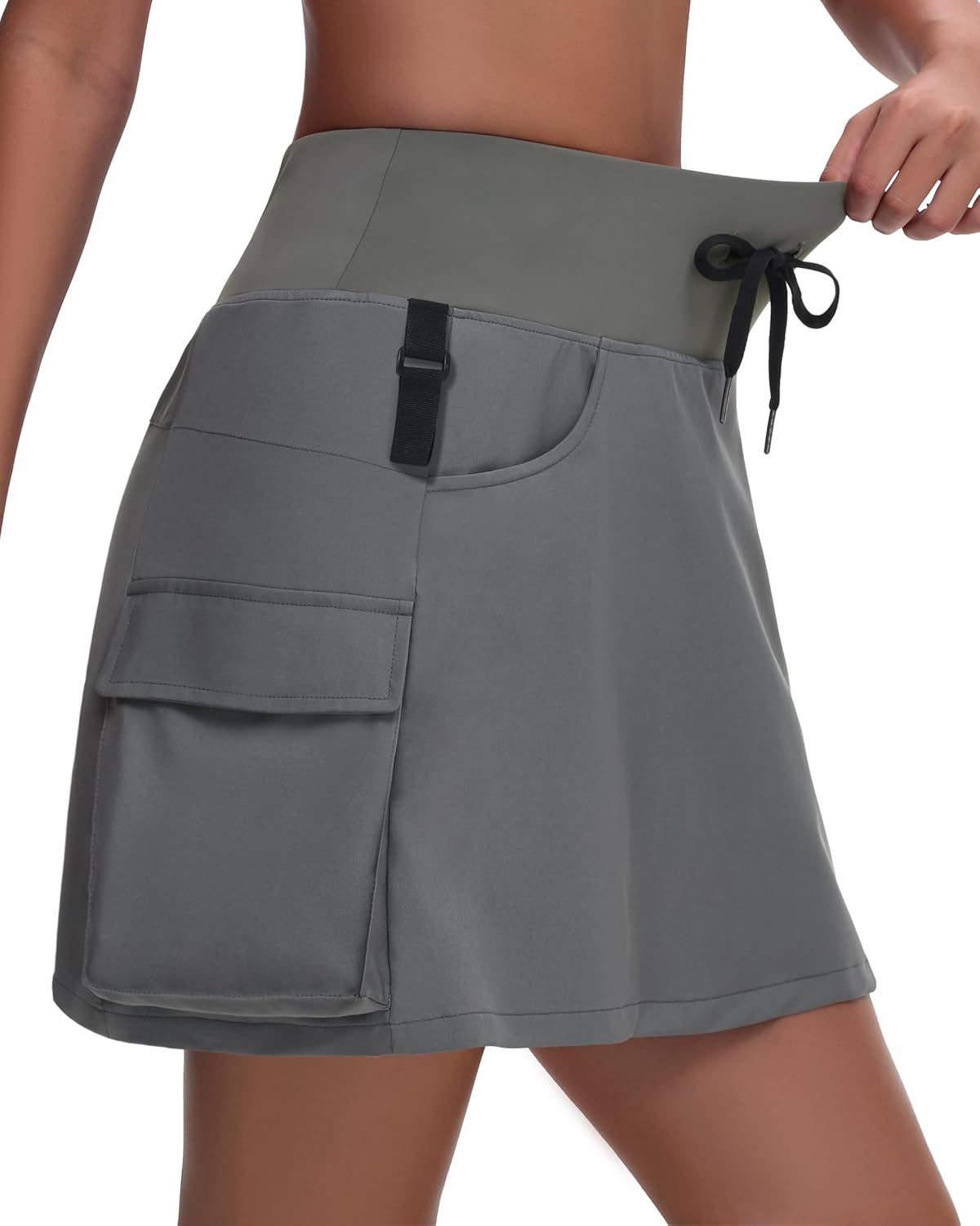 Women's Hiking Cargo Skort Skirt - High Waisted Sport Skirt