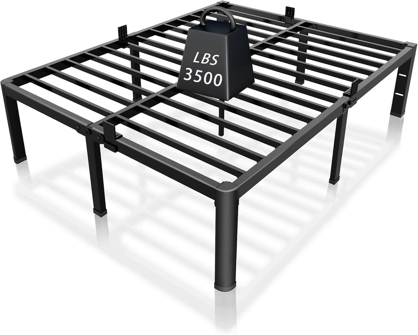 ROIL 14 inch Metal Queen Bed Frame with Heavy Duty Design