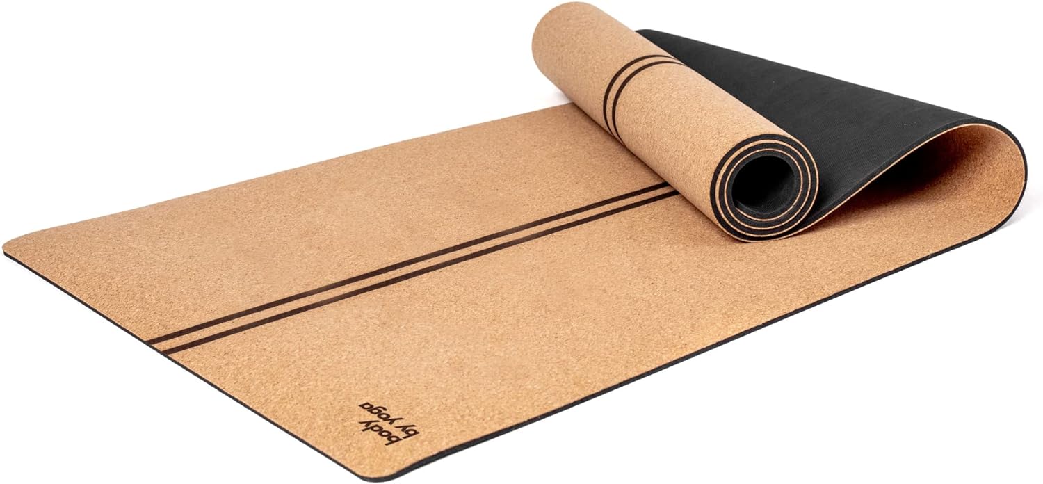 Thick Non-Slip Cork Yoga Mat for Hot Yoga