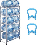 5 Gallon Water Jug Holder 10-Slot Rack - Heavy Duty Storage