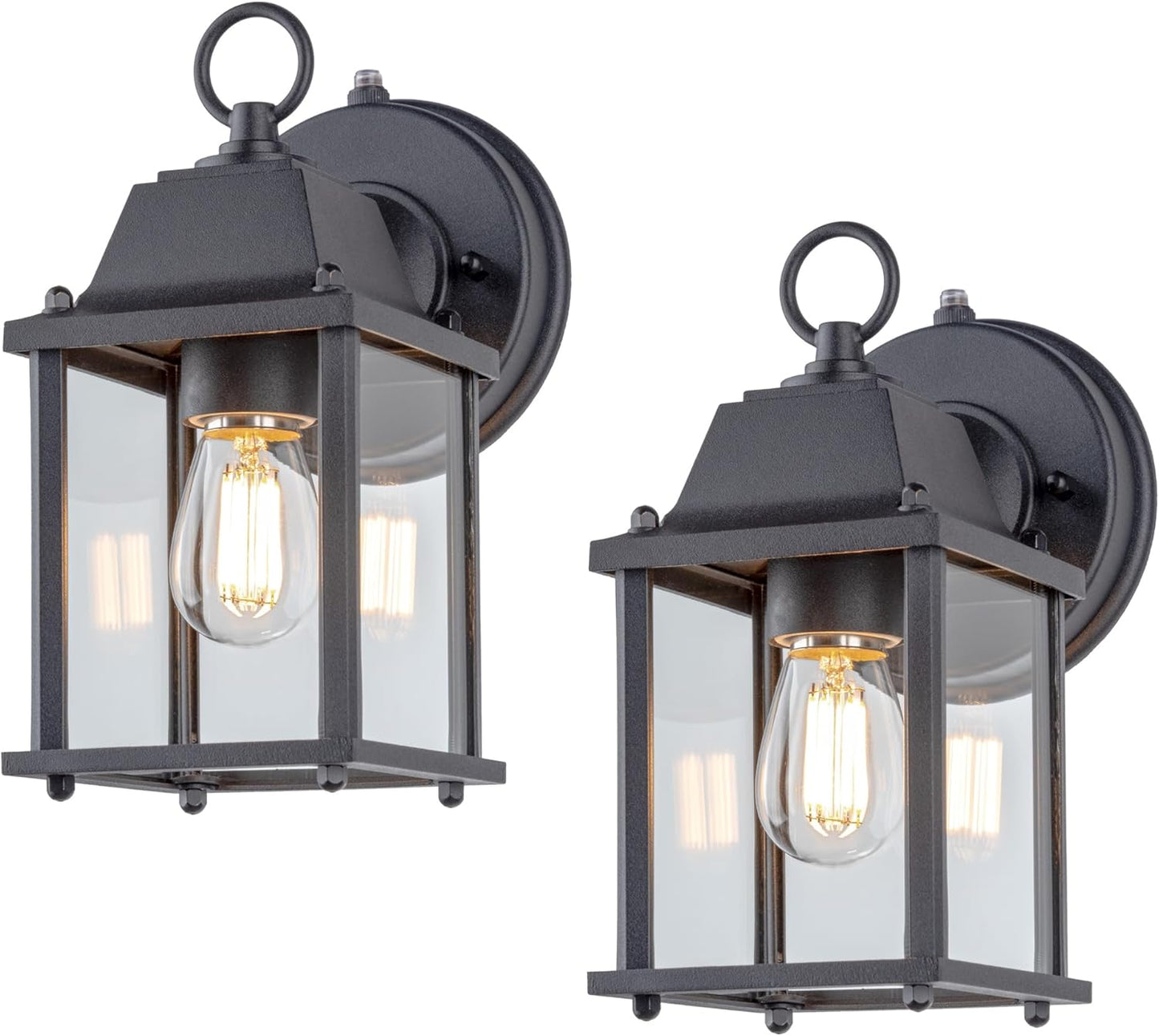 Dusk to Dawn Outdoor Wall Lantern - Waterproof Porch Light Fixture