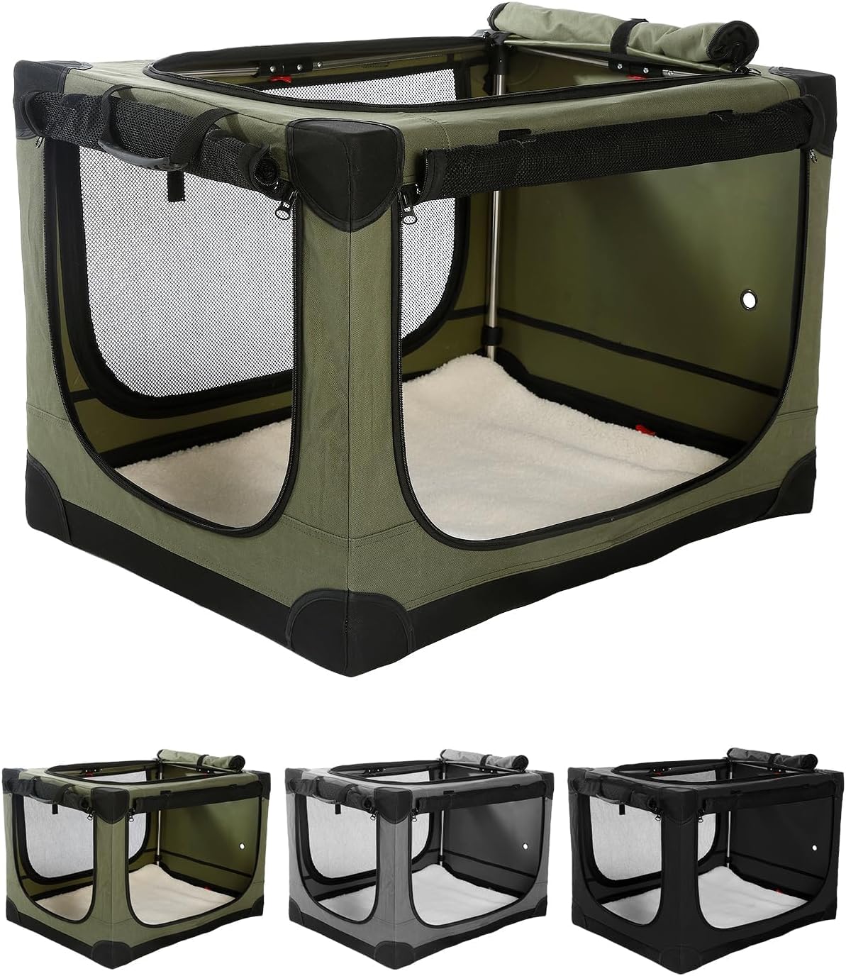 36 Inch Collapsible Travel Dog Crate for Medium Large Dogs