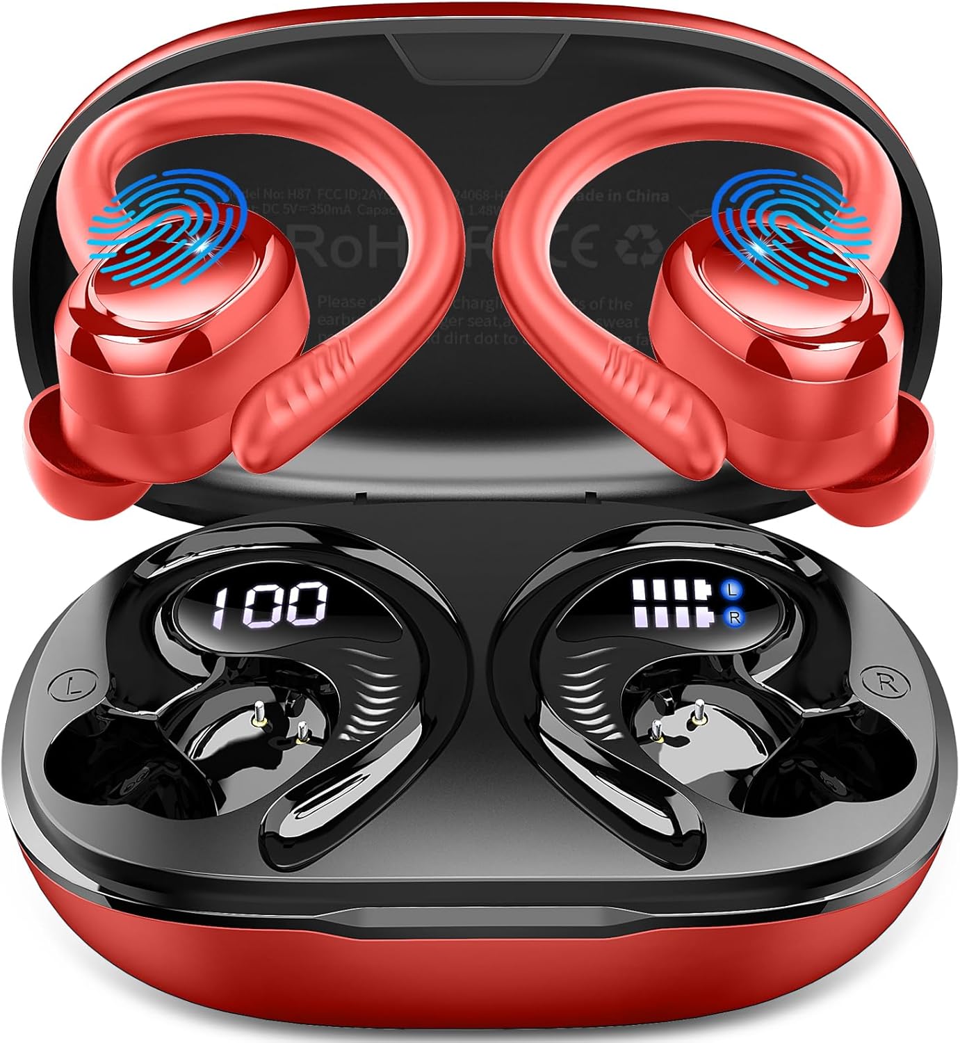 Wireless Earbuds Sport with Deep Bass and Noise Cancellation